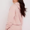 Halo Blush Cotton Fleece-Back Oversized Hoodie Halo Blush Cotton Fleece-Back Oversized Hoodie