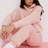Halo Blush Cotton Fleece-Back Oversized Hoodie Halo Blush Cotton Fleece-Back Oversized Hoodie