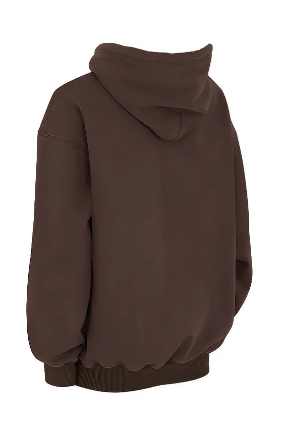 Halo Chocolate Cotton Fleece-Back Oversized Hoodie Halo Chocolate Cotton Fleece-Back Oversized Hoodie
