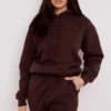 Halo Chocolate Cotton Fleece-Back Oversized Hoodie Halo Chocolate Cotton Fleece-Back Oversized Hoodie