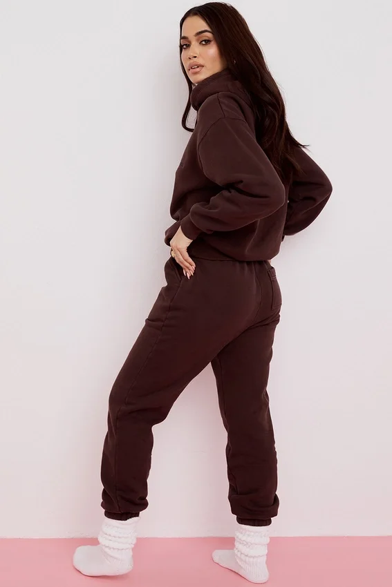 Halo Chocolate Cotton Fleece-Back Oversized Hoodie Halo Chocolate Cotton Fleece-Back Oversized Hoodie