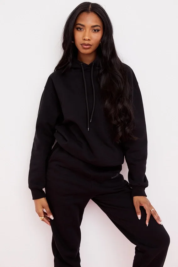 Halo Ink Cotton Fleece-Back Oversized Hoodie Halo Ink Cotton Fleece-Back Oversized Hoodie