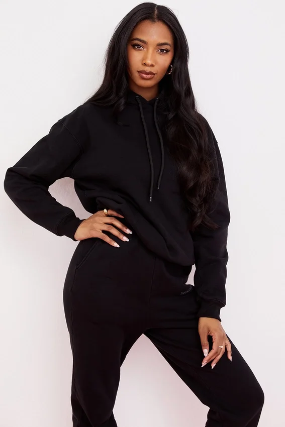 Halo Ink Cotton Fleece-Back Oversized Hoodie Halo Ink Cotton Fleece-Back Oversized Hoodie