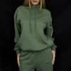 Halo Moss Cotton Fleece-Back Oversized Hoodie Halo Moss Cotton Fleece-Back Oversized Hoodie
