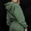 Halo Moss Cotton Fleece-Back Oversized Hoodie Halo Moss Cotton Fleece-Back Oversized Hoodie
