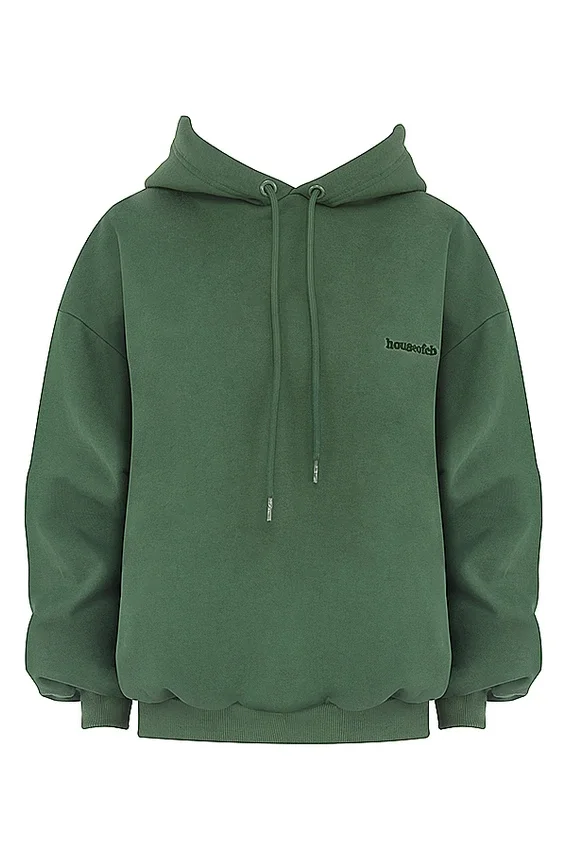 Halo Moss Cotton Fleece-Back Oversized Hoodie Halo Moss Cotton Fleece-Back Oversized Hoodie