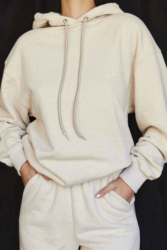 Halo Oatmeal Cotton Fleece-Back Oversized Hoodie Halo Oatmeal Cotton Fleece-Back Oversized Hoodie