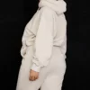 Halo Oatmeal Cotton Fleece-Back Oversized Hoodie Halo Oatmeal Cotton Fleece-Back Oversized Hoodie