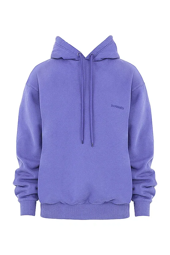 Halo Purple Cotton Fleece-Back Oversized Hoodie Halo Purple Cotton Fleece-Back Oversized Hoodie
