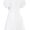 Hameda White Puff Sleeve Mini Dress Hameda White Puff Sleeve Mini Dress