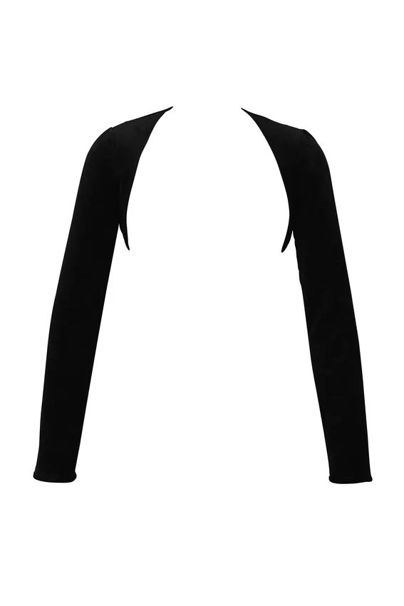 Harmony Black Stretch Velvet Cropped Bolero Harmony Black Stretch Velvet Cropped Bolero