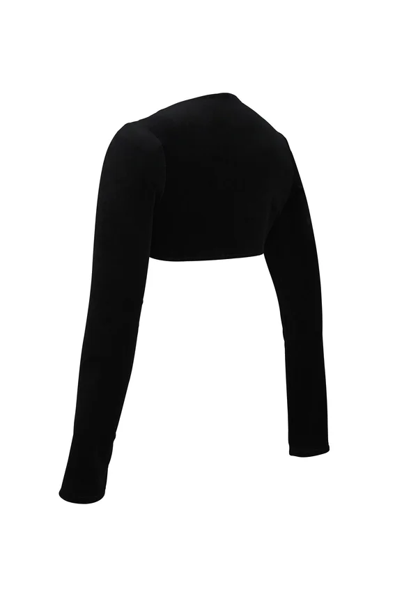 Harmony Black Stretch Velvet Cropped Bolero Harmony Black Stretch Velvet Cropped Bolero