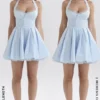 Harriet Bluebell Cotton Halter Mini Dress Harriet Bluebell Cotton Halter Mini Dress