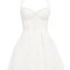 Harriet White Broderie Anglais Halter Mini Dress Harriet White Broderie Anglais Halter Mini Dress