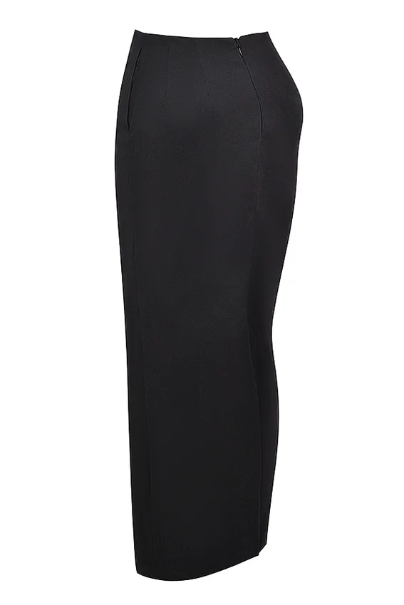Hart Black Twill Maxi Skirt Hart Black Twill Maxi Skirt