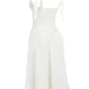 Hattie White Pin Tuck Cotton Midi Sundress Hattie White Pin Tuck Cotton Midi Sundress