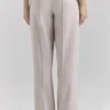 Hayden Beige High Waist Tailored Trousers
