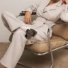 Hayden Beige High Waist Tailored Trousers
