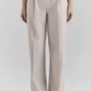Hayden Beige High Waist Tailored Trousers