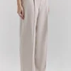 Hayden Beige High Waist Tailored Trousers