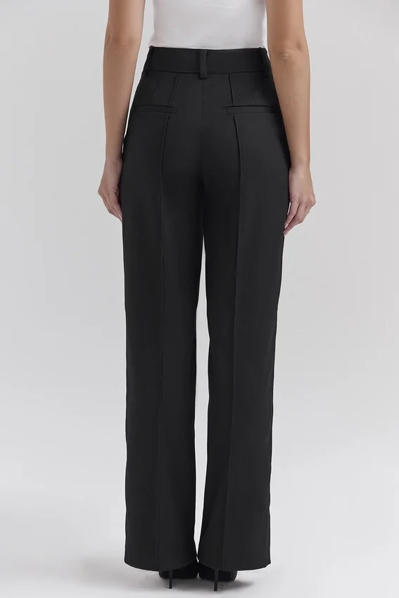 Hayden Black Wide Leg High Waist Tailored Trousers Hayden Black Wide Leg High Waist Tailored Trousers