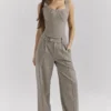 Hayden Brown Puppytooth Wide Leg High Waist Tailored Trousers Hayden Brown Puppytooth Wide Leg High Waist Tailored Trousers