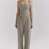 Hayden Brown Puppytooth Wide Leg High Waist Tailored Trousers Hayden Brown Puppytooth Wide Leg High Waist Tailored Trousers