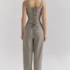 Hayden Brown Puppytooth Wide Leg High Waist Tailored Trousers Hayden Brown Puppytooth Wide Leg High Waist Tailored Trousers