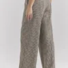 Hayden Brown Puppytooth Wide Leg High Waist Tailored Trousers Hayden Brown Puppytooth Wide Leg High Waist Tailored Trousers