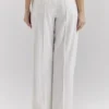 Hayden White Pinstripe High Waist Tailored Trousers