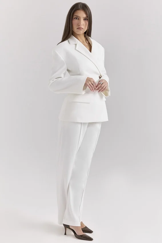 Hayden White Wide Leg High Waist Tailored Trousers Hayden White Wide Leg High Waist Tailored Trousers