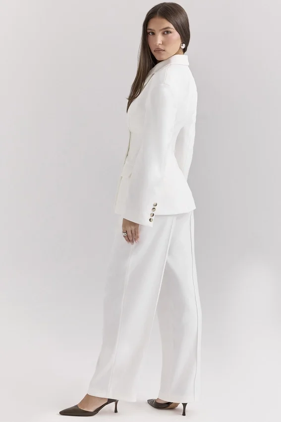 Hayden White Wide Leg High Waist Tailored Trousers Hayden White Wide Leg High Waist Tailored Trousers
