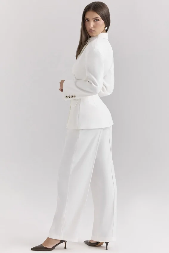 Hayden White Wide Leg High Waist Tailored Trousers Hayden White Wide Leg High Waist Tailored Trousers