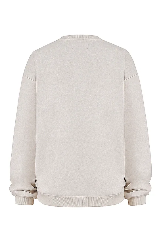 Haze Cloud Cotton Fleece-Back Crew Neck Sweatshirt Haze Cloud Cotton Fleece-Back Crew Neck Sweatshirt