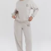 Haze Cloud Cotton Fleece-Back Crew Neck Sweatshirt Haze Cloud Cotton Fleece-Back Crew Neck Sweatshirt