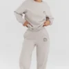 Haze Cloud Cotton Fleece-Back Crew Neck Sweatshirt Haze Cloud Cotton Fleece-Back Crew Neck Sweatshirt