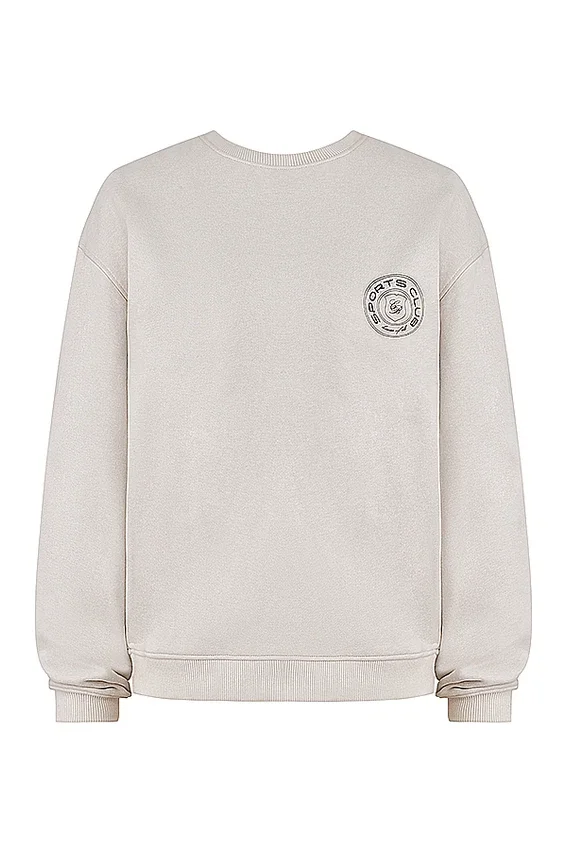 Haze Cloud Cotton Fleece-Back Crew Neck Sweatshirt Haze Cloud Cotton Fleece-Back Crew Neck Sweatshirt