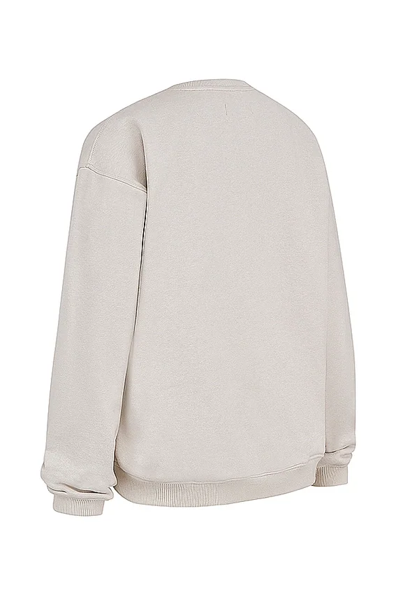 Haze Cloud Cotton Fleece-Back Crew Neck Sweatshirt Haze Cloud Cotton Fleece-Back Crew Neck Sweatshirt