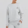 Haze Light Grey Marl Crew Neck Sweatshirt Haze Light Grey Marl Crew Neck Sweatshirt