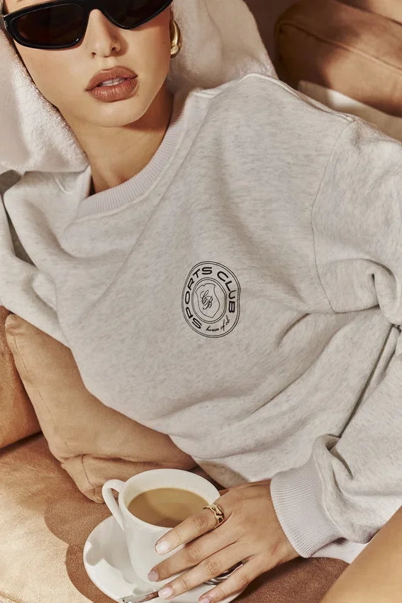 Haze Light Grey Marl Crew Neck Sweatshirt Haze Light Grey Marl Crew Neck Sweatshirt