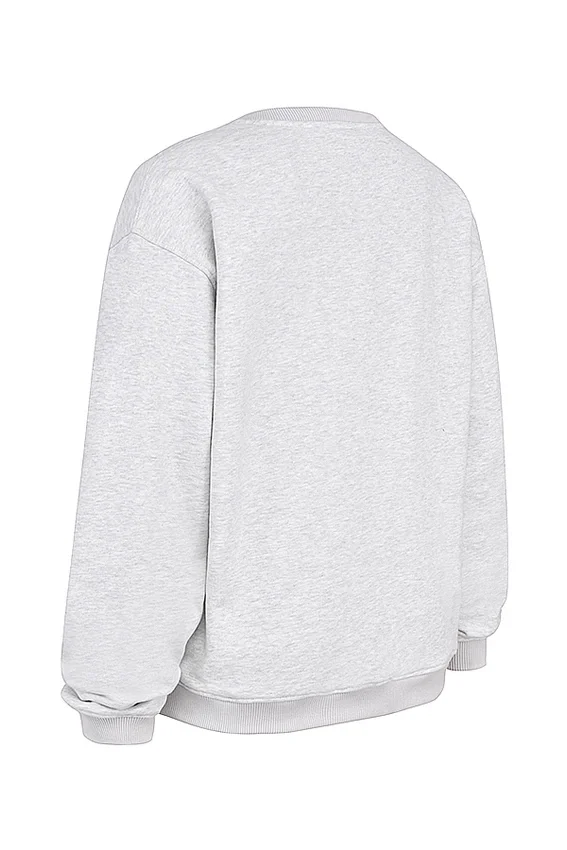 Haze Light Grey Marl Crew Neck Sweatshirt Haze Light Grey Marl Crew Neck Sweatshirt