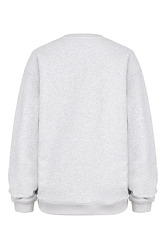 Haze Light Grey Marl Crew Neck Sweatshirt Haze Light Grey Marl Crew Neck Sweatshirt