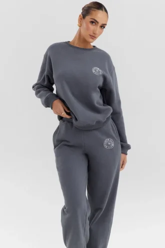 Haze Slate Crew Neck Sweatshirt Haze Slate Crew Neck Sweatshirt