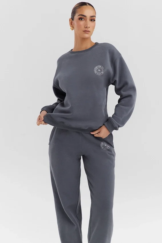 Haze Slate Crew Neck Sweatshirt Haze Slate Crew Neck Sweatshirt