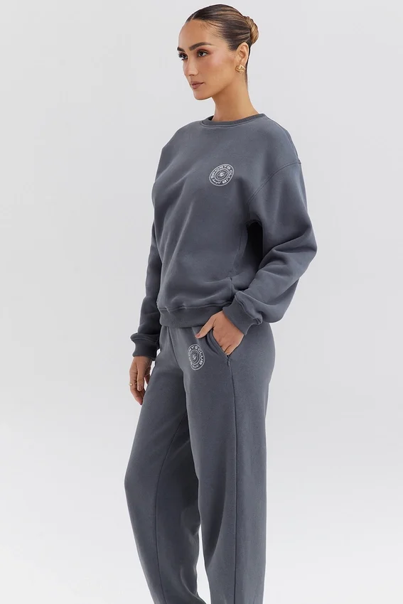 Haze Slate Crew Neck Sweatshirt Haze Slate Crew Neck Sweatshirt