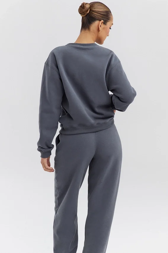 Haze Slate Crew Neck Sweatshirt Haze Slate Crew Neck Sweatshirt