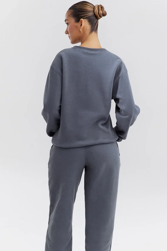 Haze Slate Crew Neck Sweatshirt Haze Slate Crew Neck Sweatshirt