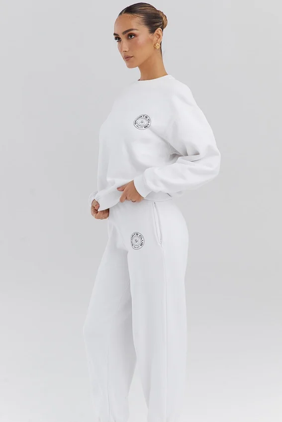 Haze White Crew Neck Sweatshirt Haze White Crew Neck Sweatshirt