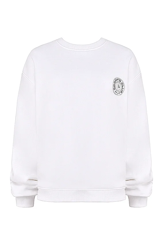 Haze White Crew Neck Sweatshirt Haze White Crew Neck Sweatshirt