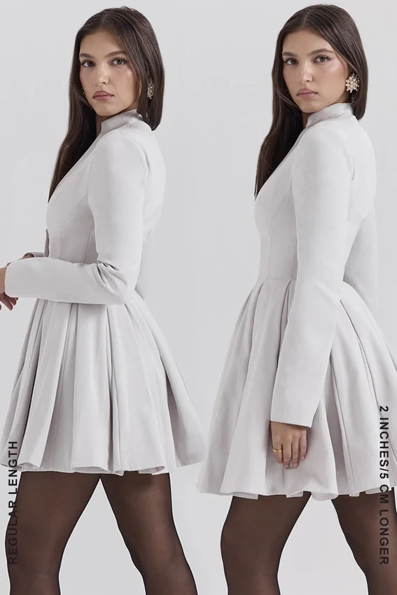 Heiress French Dove Contour Mini Dress Heiress French Dove Contour Mini Dress